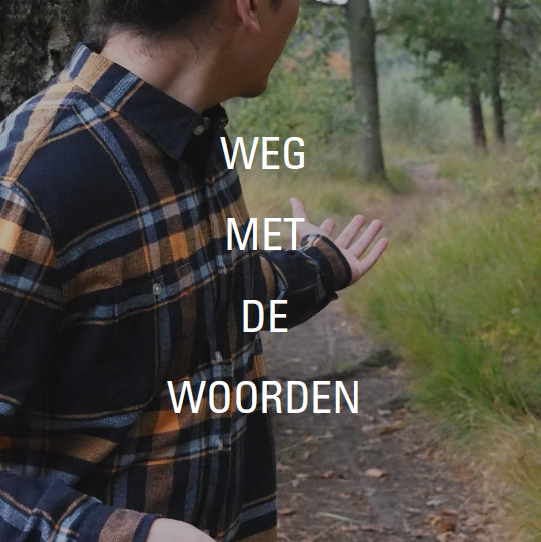 Cover of Joey's book 'Weg met de Woorden' or 'Away with Words'